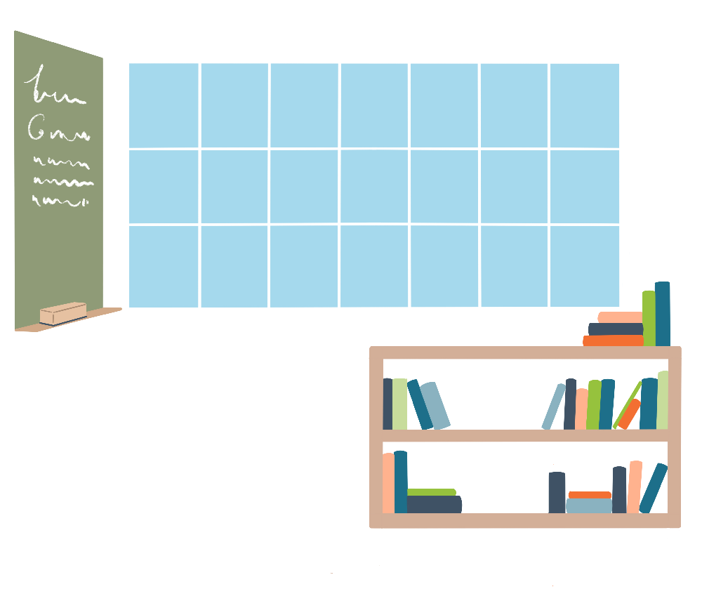 Illustration of classroom