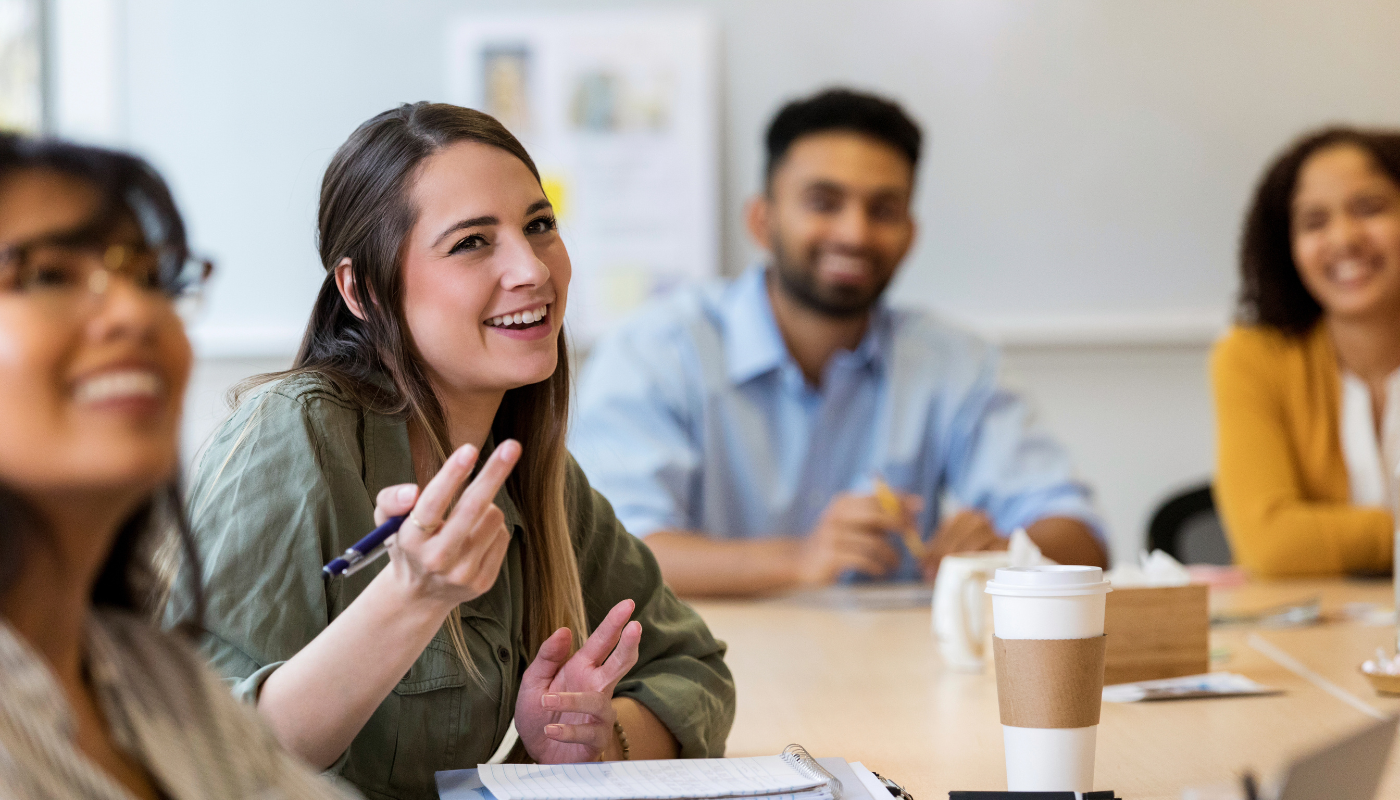 Group of adults during professional course